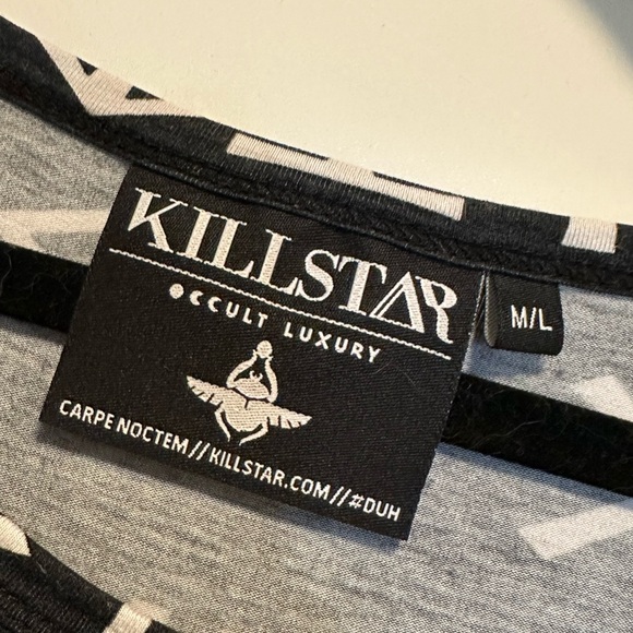 Killstar - M/L shirt with runes print - Picture 3 of 3